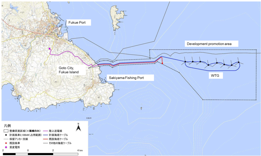 Location of Goto offshore wind 1