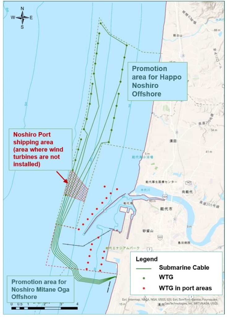 Location of Happo Noshiro Offshore