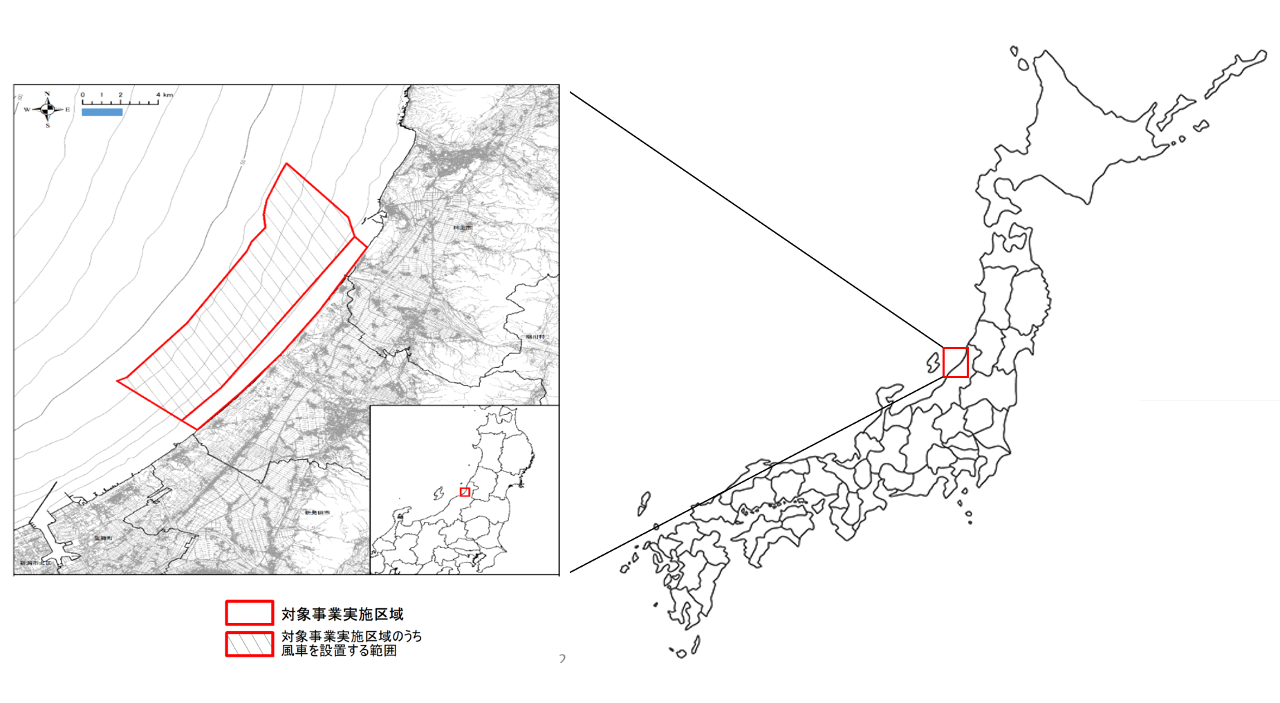 Nigata Murakami Tainai Offshore location